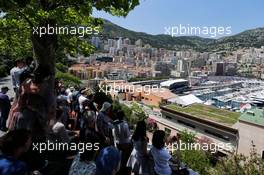 Fans gain a scenic view of Monaco. 27.05.2017. Formula 1 World Championship, Rd 6, Monaco Grand Prix, Monte Carlo, Monaco, Qualifying Day.