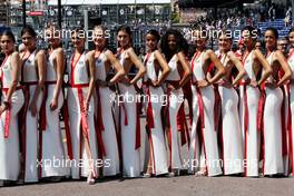 Grid girls. 27.05.2017. Formula 1 World Championship, Rd 6, Monaco Grand Prix, Monte Carlo, Monaco, Qualifying Day.