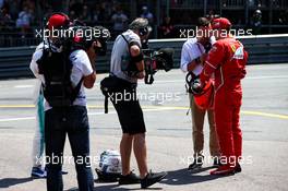 Kimi Raikkonen (FIN) Ferrari with Will Buxton (GBR) NBC Sports Network TV Presenter in qualifying parc ferme. 27.05.2017. Formula 1 World Championship, Rd 6, Monaco Grand Prix, Monte Carlo, Monaco, Qualifying Day.