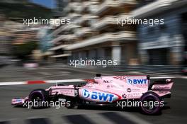 Sergio Perez (MEX) Sahara Force India F1 VJM10. 27.05.2017. Formula 1 World Championship, Rd 6, Monaco Grand Prix, Monte Carlo, Monaco, Qualifying Day.