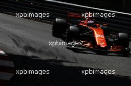 Jenson Button (GBR) McLaren MCL32. 25.05.2017. Formula 1 World Championship, Rd 6, Monaco Grand Prix, Monte Carlo, Monaco, Practice Day.