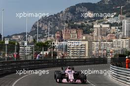 Sergio Perez (MEX) Sahara Force India F1 VJM10. 25.05.2017. Formula 1 World Championship, Rd 6, Monaco Grand Prix, Monte Carlo, Monaco, Practice Day.