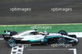 Lewis Hamilton (GBR) Mercedes AMG F1 W08. 23.02.2017. Mercedes AMG F1 W08 Launch, Silverstone, England.
