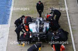 Valtteri Bottas (FIN) Mercedes AMG F1 W08.  23.02.2017. Mercedes AMG F1 W08 Launch, Silverstone, England.