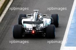 Lewis Hamilton (GBR) Mercedes AMG F1 W08.. 23.02.2017. Mercedes AMG F1 W08 Launch, Silverstone, England.