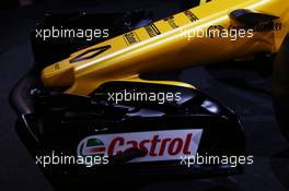 Renault Sport F1 Team RS17 front wing detail. 21.02.2017. Renault Sport Formula One Team RS17 Launch, Royal Horticultural Society Headquarters, London, England.