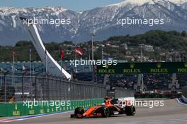 Fernando Alonso (ESP) McLaren MCL32. 28.04.2017. Formula 1 World Championship, Rd 4, Russian Grand Prix, Sochi Autodrom, Sochi, Russia, Practice Day.
