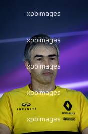 Nick Chester (GBR) Renault Sport F1 Team Chassis Technical Director in the FIA Press Conference. 28.04.2017. Formula 1 World Championship, Rd 4, Russian Grand Prix, Sochi Autodrom, Sochi, Russia, Practice Day.