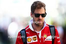 Sebastian Vettel (GER) Ferrari. 29.04.2017. Formula 1 World Championship, Rd 4, Russian Grand Prix, Sochi Autodrom, Sochi, Russia, Qualifying Day.