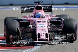 Sergio Perez (MEX) Sahara Force India F1   29.04.2017. Formula 1 World Championship, Rd 4, Russian Grand Prix, Sochi Autodrom, Sochi, Russia, Qualifying Day.