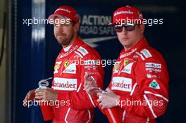 Pole for Sebastian Vettel (GER) Ferrari SF70H and 2nd for Kimi Raikkonen (FIN) Ferrari. 29.04.2017. Formula 1 World Championship, Rd 4, Russian Grand Prix, Sochi Autodrom, Sochi, Russia, Qualifying Day.