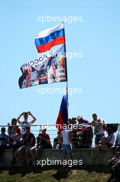 Fans and flags. 29.04.2017. Formula 1 World Championship, Rd 4, Russian Grand Prix, Sochi Autodrom, Sochi, Russia, Qualifying Day.