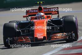 Stoffel Vandoorne (BEL) McLaren F1  29.04.2017. Formula 1 World Championship, Rd 4, Russian Grand Prix, Sochi Autodrom, Sochi, Russia, Qualifying Day.