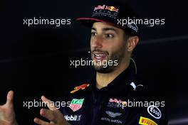 Daniel Ricciardo (AUS) Red Bull Racing in the FIA Press Conference. 27.04.2017. Formula 1 World Championship, Rd 4, Russian Grand Prix, Sochi Autodrom, Sochi, Russia, Preparation Day.