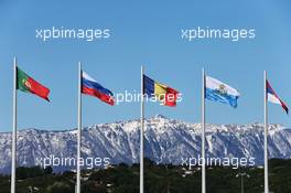 Flags. 27.04.2017. Formula 1 World Championship, Rd 4, Russian Grand Prix, Sochi Autodrom, Sochi, Russia, Preparation Day.
