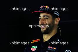 Daniel Ricciardo (AUS) Red Bull Racing in the FIA Press Conference. 27.04.2017. Formula 1 World Championship, Rd 4, Russian Grand Prix, Sochi Autodrom, Sochi, Russia, Preparation Day.