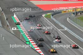Race 2, the start 09.07.2017. FIA Formula 2 Championship, Rd 5, Spielberg, Austria, Sunday.
