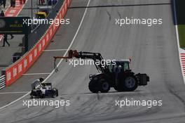 Race 2, Raffaele Marciello (ITA) Trident crash at the start 09.07.2017. FIA Formula 2 Championship, Rd 5, Spielberg, Austria, Sunday.
