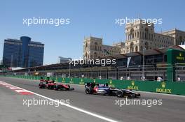 Race 1, Artem Markelov (Rus) Russian Time and Nobuharu Matsushita (JAP) Art Grand Prix 24.06.2017. FIA Formula 2 Championship, Rd 4, Baku, Azerbaijan, Saturday.