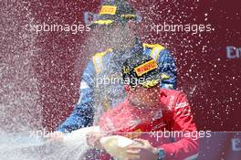 Race 1, Charles Leclerc (MON) PREMA Racing race winner and 3Ã  Nicolas Latifi (CAN) Dams 24.06.2017. FIA Formula 2 Championship, Rd 4, Baku, Azerbaijan, Saturday.