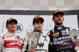 Race 2, 2nd place Nyck De Vries (HOL) Racing Engineering, Sergio Sette Camara (BRA) MP Motorsport, race winner and 3rd place Luca Ghiotto (ITA) RUSSIAN TIME 27.08.2017. Formula 2 Championship, Rd 8, Spa-Francorchamps, Belgium, Sunday.