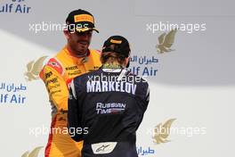 Race 1, Artem Markelov (Rus) Russian Time race winner and 2nd place  Norman Nato (FRA) Pertamina Arden 15.04.2017. FIA Formula 2 Championship, Rd 1, Sakhir, Bahrain, Saturday.
