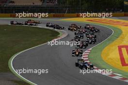 Race 2, Start of the race 14.05.2017. FIA Formula 2 Championship, Rd 2, Barcelona, Spain, Sunday.