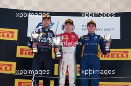 Race 1, 1st place Charles Leclerc (MON) PREMA Racing, 2nd place Luca Ghiotto (ITA) RUSSIAN TIME and 3rd place Oliver Rowland (GBR) DAMS 13.05.2017. FIA Formula 2 Championship, Rd 2, Barcelona, Spain, Saturday.