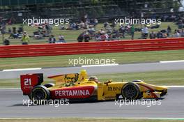 Qualifying, Sean Gelael (INA) Pertamina Arden 14.07.2017. FIA Formula 2 Championship, Rd 6, Silverstone, England, Friday.