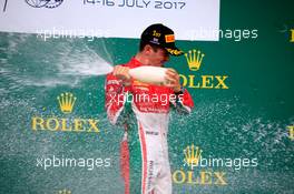 Race 1, Charles Leclerc (MON) PREMA Racing race winner 15.07.2017. FIA Formula 2 Championship, Rd 6, Silverstone, England, Saturday.