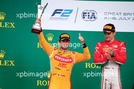 Race 1,  2nd place Norman Nato (FRA) Pertamina Arden and Charles Leclerc (MON) PREMA Racing race winner 15.07.2017. FIA Formula 2 Championship, Rd 6, Silverstone, England, Saturday.