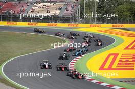 13.05.2017 - Race 1, Start of the race 12.05.2017-14.05.2016 GP3 Series, Circuit de Barcelona Catalunya, Spain