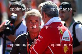 Race 2, Jean Alesi (FRA) and Maurizio Arrivabene (ITA) Ferrari Team Principal 30.07.2017. GP3 Series, Rd 4, Budapest, Hungary, Sunday.