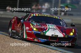 James Calado (GBR) / Alessandro Pier Guidi (ITA) / Michael Rugolo (ITA) #51 AF Corse Ferrari 488 GTE. FIA World Endurance Championship, Le Mans 24 Hours - Practice and Qualifying, Wednesday 14th June 2017. Le Mans, France.