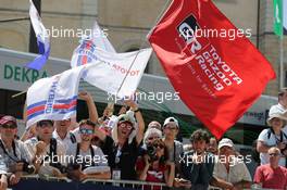 Toyota Gazoo Racing fans. FIA World Endurance Championship, Le Mans 24 Hours - Practice and Qualifying, Wednesday 14th June 2017. Le Mans, France.
