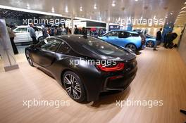 BMW I8 Frozen Black 07-08.03.2017. Geneva International Motor Show, Geneva, Switzerland. www.xpbimages.com, EMail: requests@xpbimages.com - copy of publication required for printed pictures. Every used picture is fee-liable. © Copyright: Photo4 / XPB Images