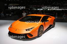 Lamborghini Huracan Performante 07-08.03.2017. Geneva International Motor Show, Geneva, Switzerland. www.xpbimages.com, EMail: requests@xpbimages.com - copy of publication required for printed pictures. Every used picture is fee-liable. © Copyright: Photo4 / XPB Images