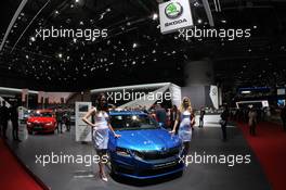 Skoda Stand 07-08.03.2017. Geneva International Motor Show, Geneva, Switzerland. www.xpbimages.com, EMail: requests@xpbimages.com - copy of publication required for printed pictures. Every used picture is fee-liable. © Copyright: Photo4 / XPB Images