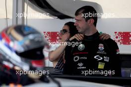 Qualifying, Dusan Borkovic (SRB) Alfa Romeo Giulietta TCR, GE-Force with his wife 15.04.2017. TCR International Series, Rd 2, Sakhir, Bahrain, Saturday.