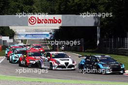 Race 1, Frederic Vervisch (BEL) Audi RS 3 LMS TCR,Comtoyou Racing and Davit Kajaia (GEO) Alfa Romeo Giulietta TCR, GE-Force 13.05.2017. TCR International Series, Rd 4, Monza, Italy, Saturday.