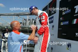 Race 1, Roberto Colciago (ITA) Honda Civic TCR, M1RA race winner with Gabriele Tarquini (ITA) Tcr Hyundai Test Driver 13.05.2017. TCR International Series, Rd 4, Monza, Italy, Saturday.