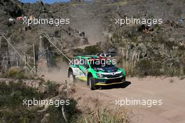 Benito GUERRA (MEX) - Daniel Cue (ESP) Skoda Fabia R5, MOTORSPORT ITALIA 28-30.04.2017. FIA World Rally Championship, Rd 5, Rally Argentina, Villa Carlos Paz, Argentina.