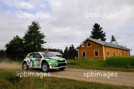 Ole Christian Veiby (NOR)-  Stig Rune Skjaemoen (NOR)  Printsport , Skoda Fabia R5 27-30.07.2017. FIA World Rally Championship 2016, Rd 9, Rally Finland, Jyvaskyla, Finland.