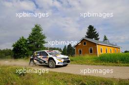 Juuso Nordgren (FIN) -  Mikael Korhonen (FIN) TGS Worldwide, Skoda Fabia R5 27-30.07.2017. FIA World Rally Championship 2016, Rd 9, Rally Finland, Jyvaskyla, Finland.
