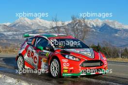 Giandomenico BASSO (ITA) - Simone SCATTOLIN (ITA) FORD FIESTA, BRC 19-22.01.2017 FIA World Rally Championship 2017, Rd 1, Monte Carlo, Monte Carlo, Monaco