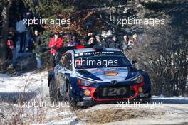 21.01.2017 - Thierry Neuville (BEL)-Nicolas Gilsoul (BEL) Hyundai i20 Coupe WRC, Hyundai Motorsport 19-22.01.2017 FIA World Rally Championship 2017, Rd 1, Monte Carlo, Monte Carlo, Monaco