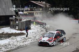 22.01.2017 - Juho Hanninen (FIN), Kaj Lindstrom (FIN) TOYOTA YARIS WRC, TOYOTA GAZOO RACING WRC 19-22.01.2017 FIA World Rally Championship 2017, Rd 1, Monte Carlo, Monte Carlo, Monaco