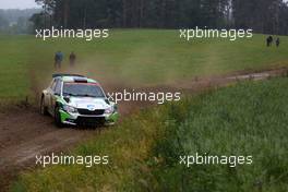 30.06.2017 - Benito Guerra (MEX) - Daniel Cue (ESP) Skoda Fabia R5, MOTORSPORT ITALIA 30.06-02.07.2017 FIA World Rally Championship 2017, Rd 5, Rally Poland, Mikolajki, Poland