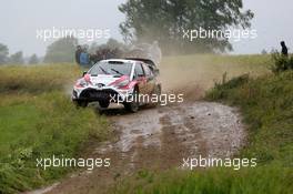30.06.2017 - Essapeka Lappi (FIN) Janne Ferm (FIN), TOYOTA YARIS WRC, TOYOTA GAZOO RACING WRT 30.06-02.07.2017 FIA World Rally Championship 2017, Rd 5, Rally Poland, Mikolajki, Poland