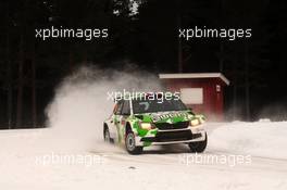 12.02.2017 - Ole Christian VEIBY (NOR) - Stig Rune SKJÃ†RMOEN (NOR) Skoda Fabia R5, Printsport 09-12.02.2017 FIA World Rally Championship 2017, Rd 2, Sweden, Sweden, Karlstad